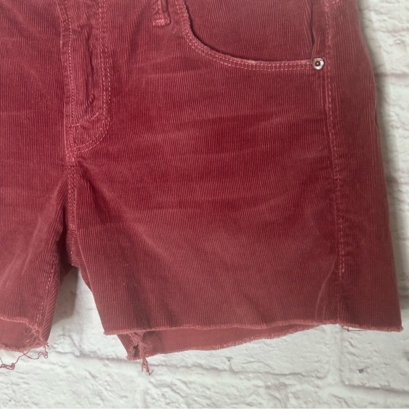 MOTHER Red Jean Shorts Cut-Off Style - Picture 6 of 14